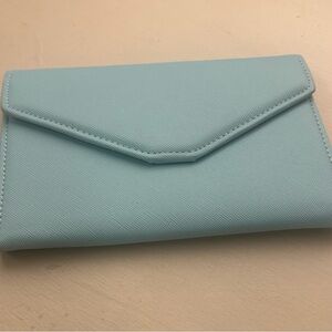 Wallet Light Blue Envelope Clutch by Travel Wallet Zoppen-Great Shape & Clean!